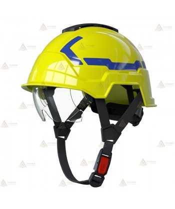 Casco homologado para rescate de montaña y forestal color amarillo