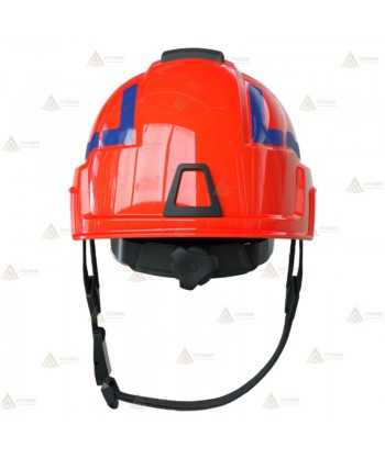 Casco homologado para rescate de montaña y forestal color rojo