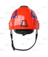 Casco homologado para rescate de montaña y forestal color rojo