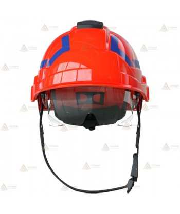 Casco homologado para rescate de montaña y forestal color rojo