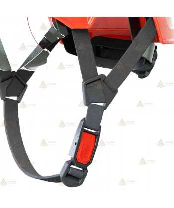 Casco homologado para rescate de montaña y forestal color rojo
