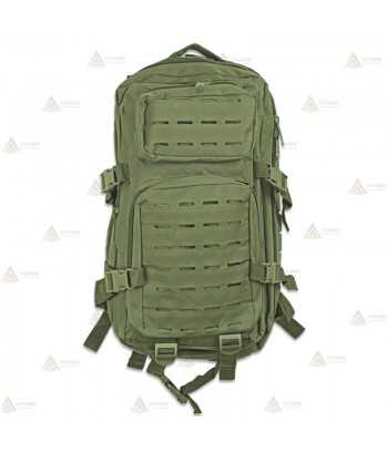 Mochila táctica Verde con sistema Molle corte Laser   (30 litros)