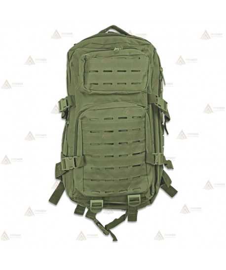 Mochila táctica Verde con sistema Molle corte Laser   (30 litros)