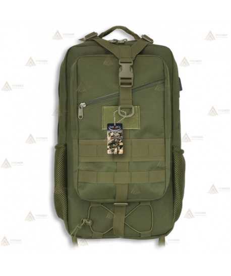 Mochila táctica Verde conector Usb (38 litros)