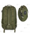 Mochila táctica Verde conector Usb (38 litros)
