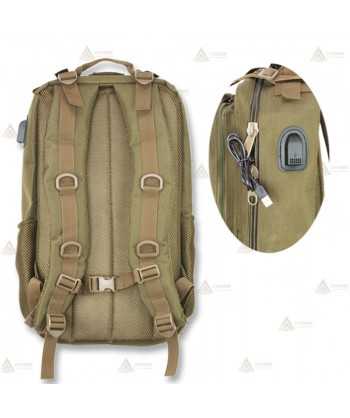 Mochila táctica Coyote conector Usb (38 litros)