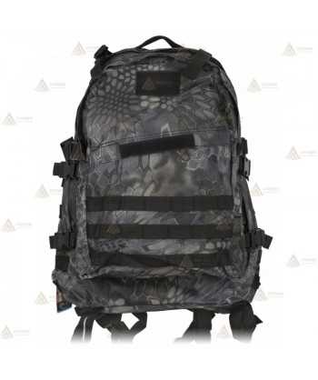Mochila táctica Negra Phyton camo de gran capacidad con sistema Molle (40 lit.)
