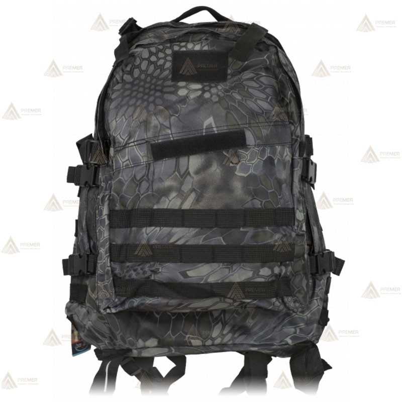 Mochila táctica Negra Phyton camo de gran capacidad con sistema Molle (40 lit.)