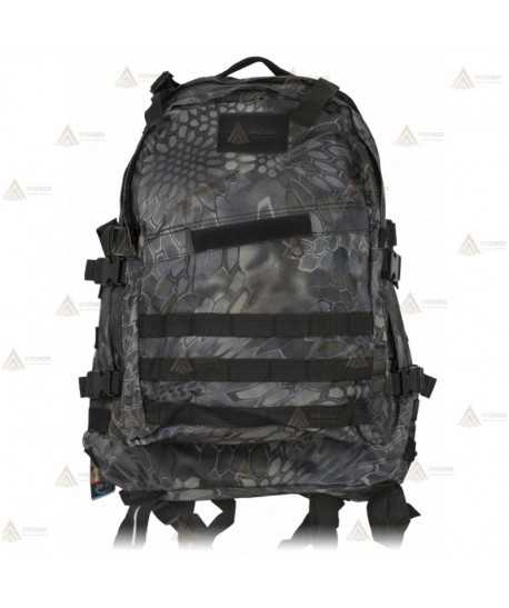 Mochila táctica Negra Phyton camo de gran capacidad con sistema Molle (40 lit.)