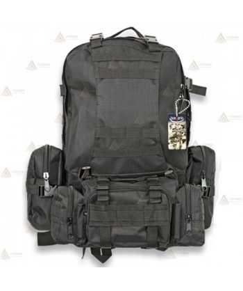 Mochila táctica Negra con sistema Molle (50 litros)