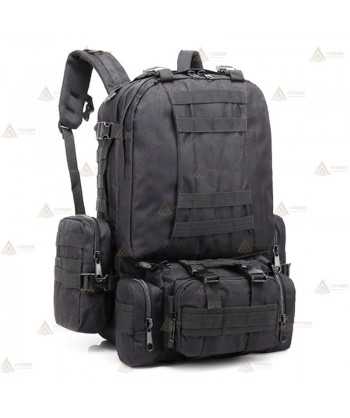 Mochila táctica Negra con sistema Molle (50 litros)