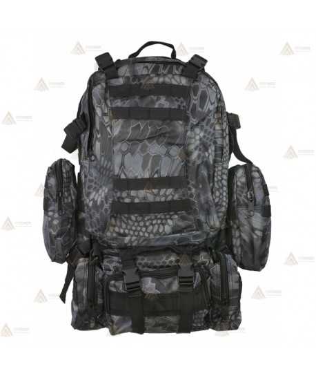 Mochila táctica Black Phytom con sistema Molle (50 litros)