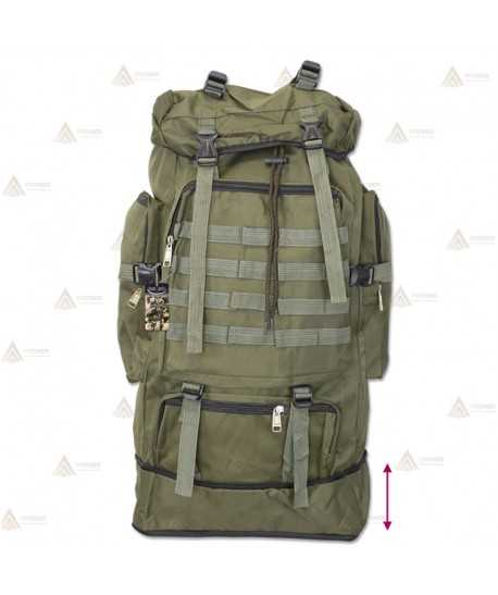 Mochila táctica extensible Verde con sistema Molle (60 litros)