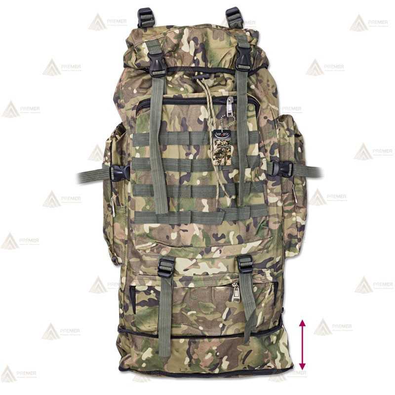 Mochila táctica extensible Camo con sistema Molle (60 litros)