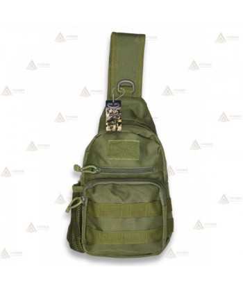 Bandolera táctica Verde con sistema Molle (3 litros)