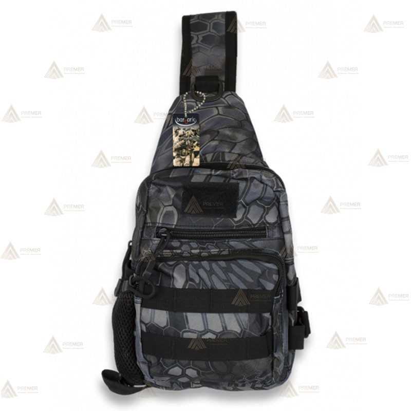 Bandolera táctica Black Phyton Camo con sistema Molle (3 litros)