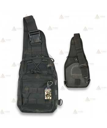 Bandolera táctica Negra con sistema Molle (4 litros)