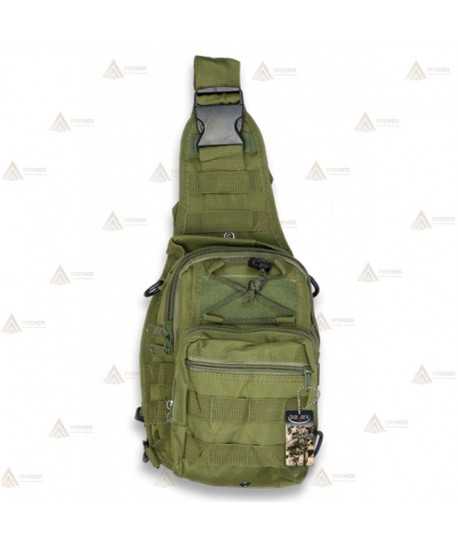 Bandolera táctica Verde con sistema Molle (4 litros)