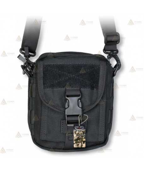 Bandolera táctica Negra con sistema Molle (2,7 litros)