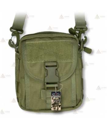 Bandolera táctica Verde con sistema Molle (2,7 litros)