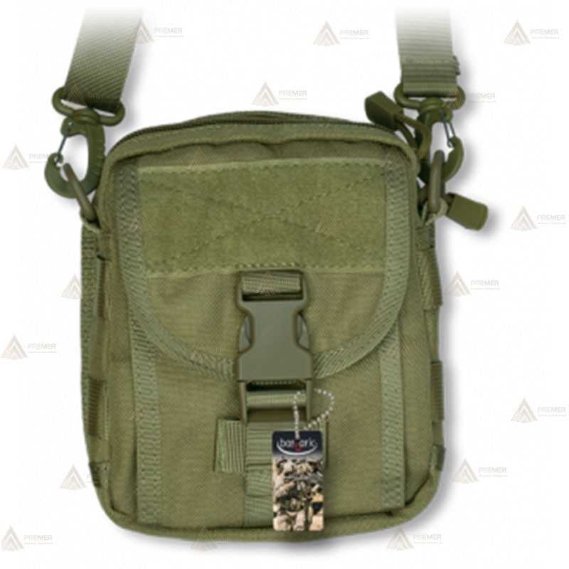 Bandolera táctica Verde con sistema Molle (2,7 litros)