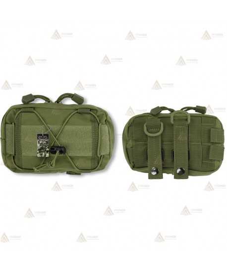 Bolsillo Pouch Verde con sistema Molle (1,4 litros)