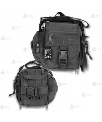 Bandolera táctica Negra con sistema Molle (6,5 litros)