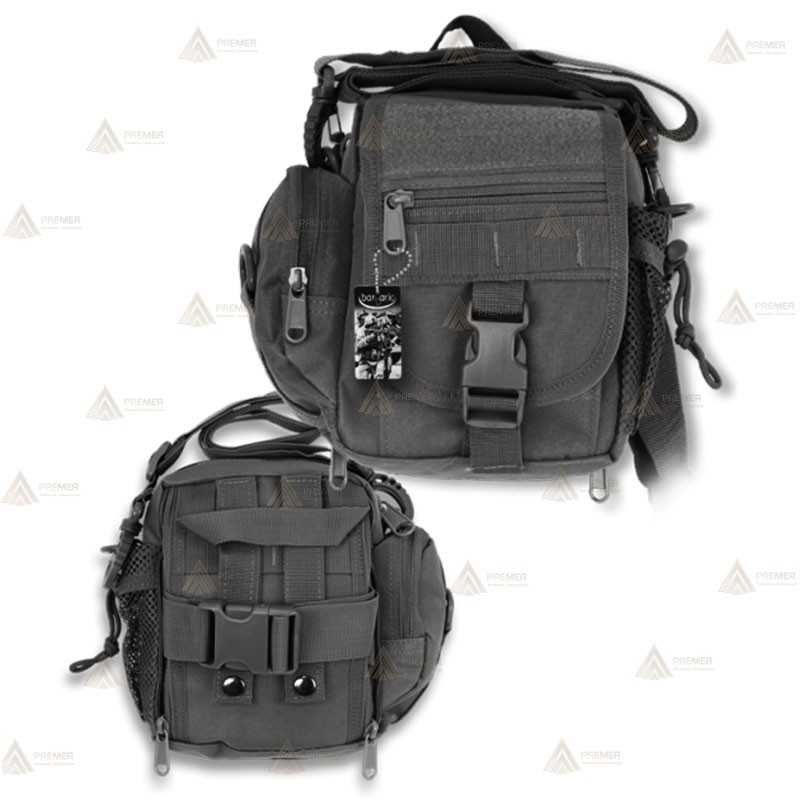 Bandolera táctica Negra con sistema Molle (6,5 litros)