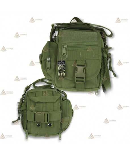 Bandolera táctica Verde con sistema Molle (6,5 litros)