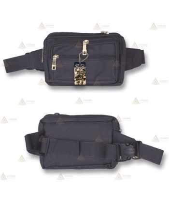 Riñonera táctica multiusos de color Negro (2,2 litros)
