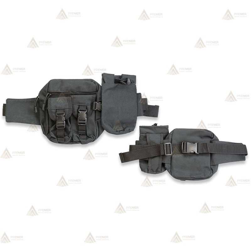 Riñonera táctica multiusos de color Negro  (7,5 litros)
