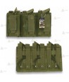 Funda táctica Verde para cargador triple con sistema Molle