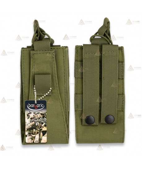 Funda táctica Verde para Walkie con sistema Molle