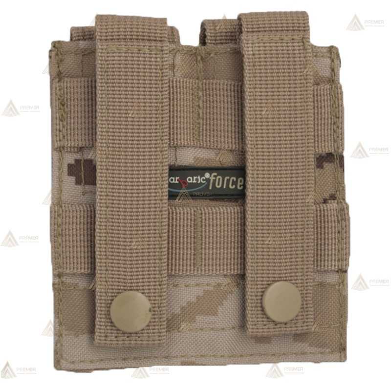 Funda táctica para cargador doble color Camo con sistema Molle