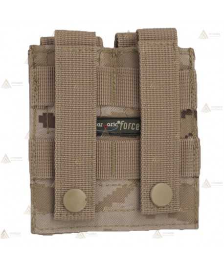 Funda táctica para cargador doble color Camo con sistema Molle