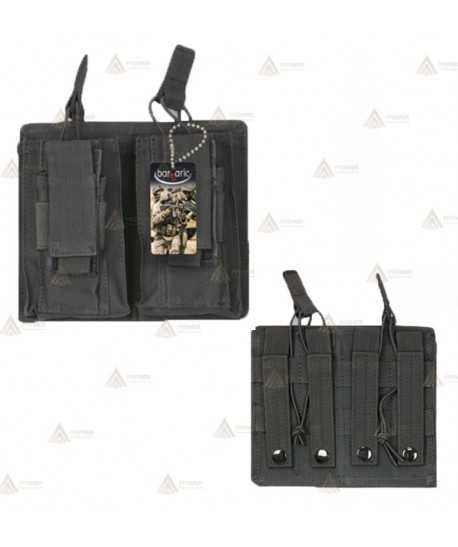 Funda táctica Negra para cargador doble con sistema Molle