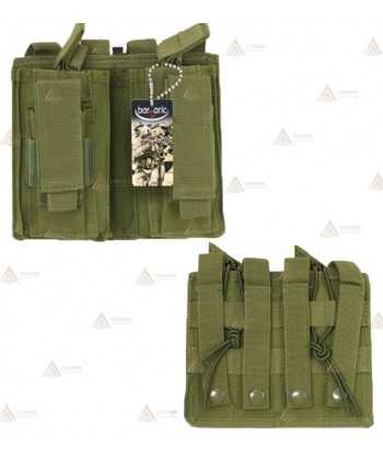 Funda táctica Verde para cargador doble con sistema Molle