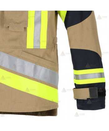 Chaqueta de intervención ligera para Bomberos Forestales color dorado y naranja flúor