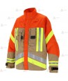 Chaqueta de intervención ligera para Bomberos Forestales color dorado y naranja flúor