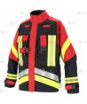 Chaqueta de intervención ligera para Bomberos Forestales color azul marino y rojo