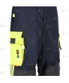Cubrepantalón ligero de intervención y rescate para Bomberos color marino y amarillo flúor