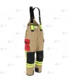 Cubrepantalón ligero de intervención y rescate para Bomberos color dorado y rojo