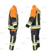 Chaquetón ligero de intervención y rescate para Bomberos color dorado y rojo