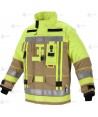 Chaquetón ligero de intervención y rescate para Bomberos color dorado y amarillo flúor