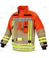 Chaquetón ligero de intervención y rescate para Bomberos color dorado/naranja flúor