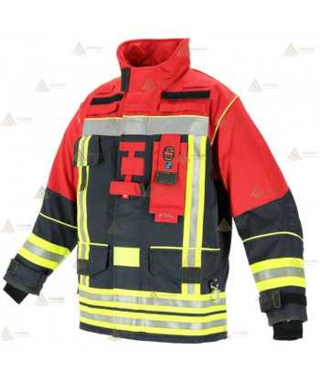 Chaquetón ligero de intervención y rescate para Bomberos color azul marino y rojo