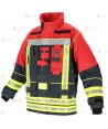 Chaquetón ligero de intervención y rescate para Bomberos color azul marino y rojo