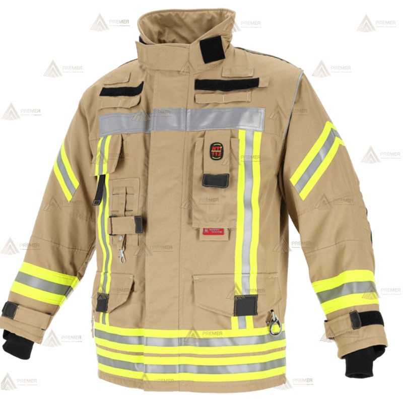 Chaquetón de intervención para bomberos color dorado
