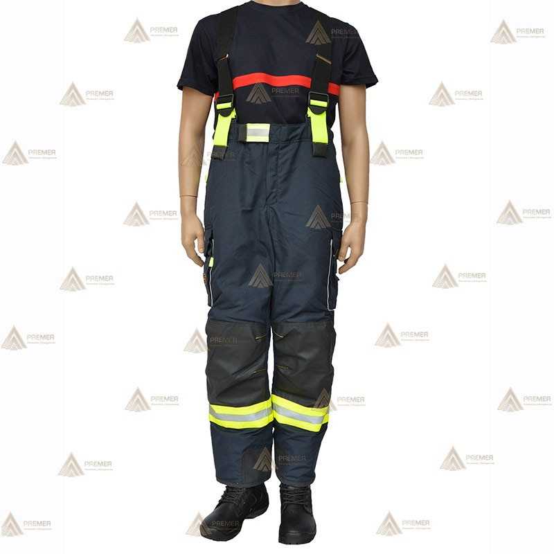 Cubrepantalón de intervención para bomberos color azul marino