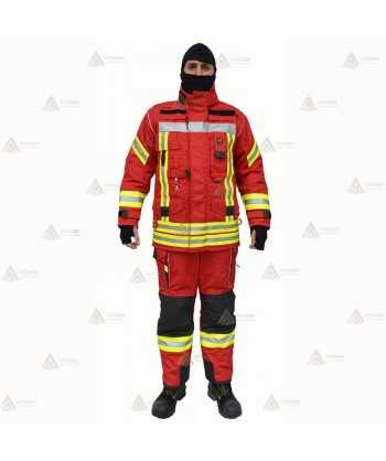 Chaquetón de intervención para bomberos color rojo